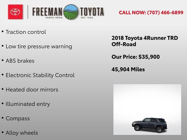 2018 Toyota 4Runner SR5 4WD