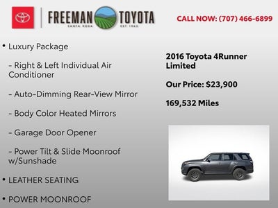 2016 Toyota 4Runner 4WD 4dr V6 Limited