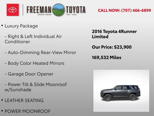 2016 Toyota 4Runner 4WD 4dr V6 Limited