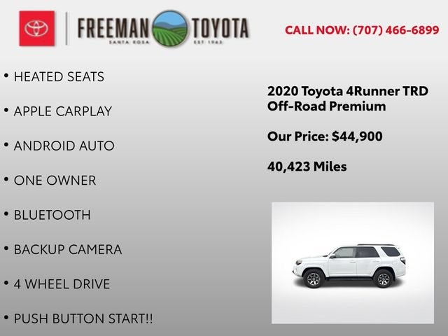 2020 Toyota 4Runner TRD Off Road Premium 4WD