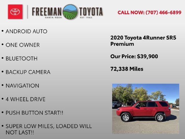 2020 Toyota 4Runner SR5 4WD