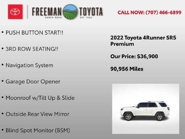 2022 Toyota 4Runner SR5 Premium 2WD