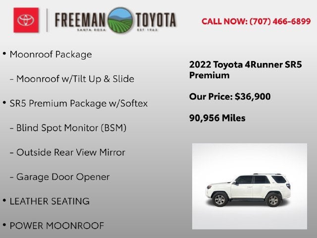 2022 Toyota 4Runner SR5 Premium 2WD
