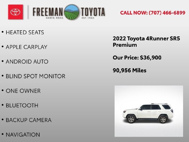 2022 Toyota 4Runner SR5 Premium 2WD