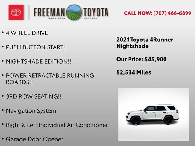 2021 Toyota 4Runner Nightshade 4WD