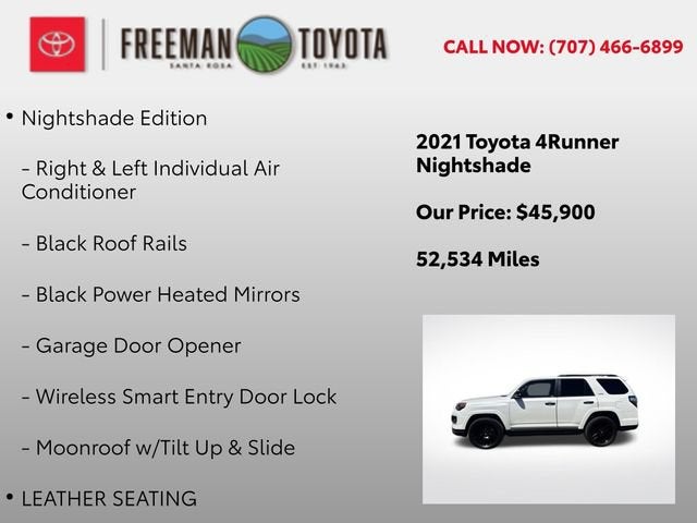 2021 Toyota 4Runner Nightshade 4WD
