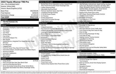 2022 Toyota 4Runner TRD Pro 4WD