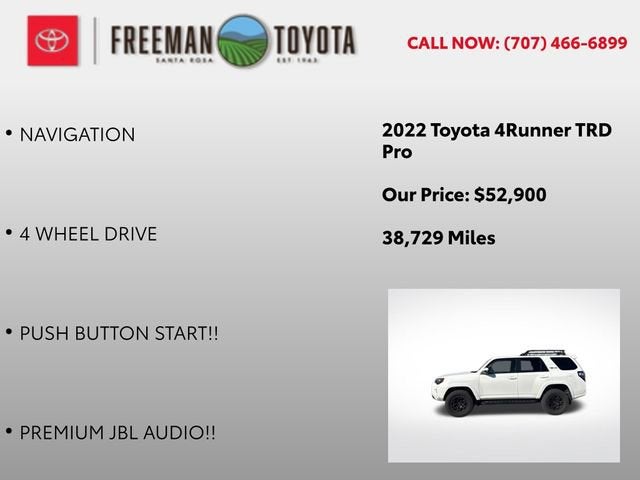 2022 Toyota 4Runner TRD Pro 4WD
