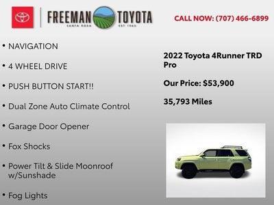 2022 Toyota 4Runner TRD Pro 4WD
