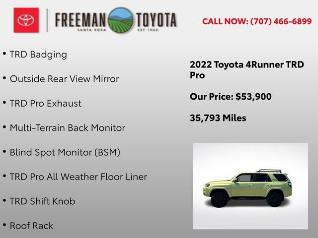 2022 Toyota 4Runner TRD Pro 4WD