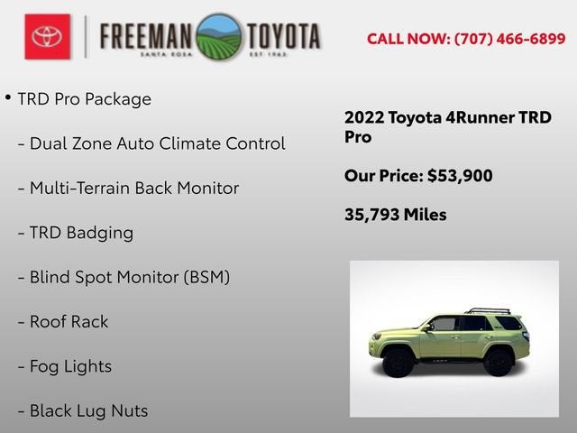 2022 Toyota 4Runner TRD Pro 4WD