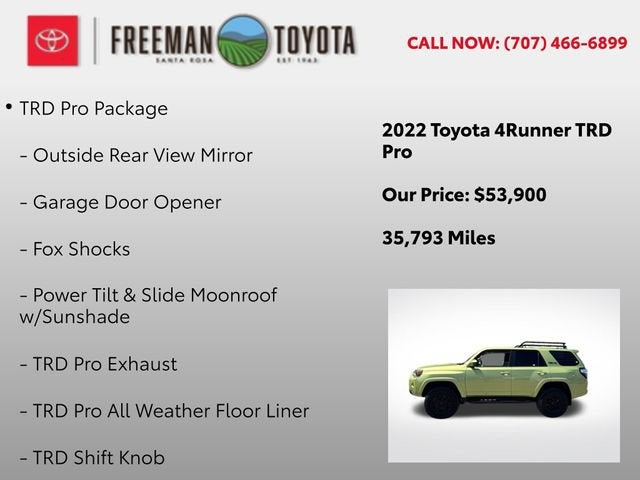 2022 Toyota 4Runner TRD Pro 4WD