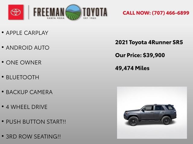 2021 Toyota 4Runner SR5 4WD