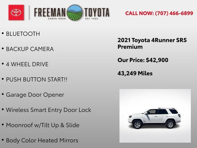 2021 Toyota 4Runner SR5 Premium 4WD
