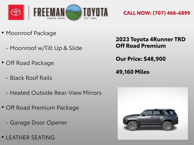 2023 Toyota 4Runner TRD Off Road Premium 4WD