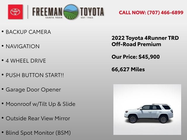 2022 Toyota 4Runner TRD Off Road Premium 4WD