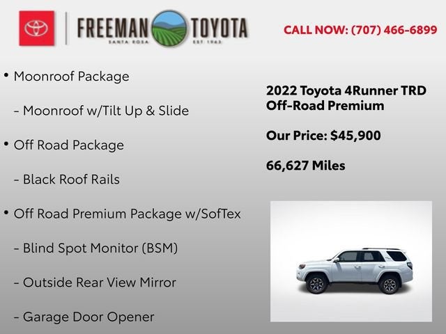 2022 Toyota 4Runner TRD Off Road Premium 4WD