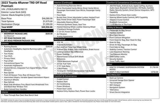 2023 Toyota 4Runner TRD Off Road Premium 4WD