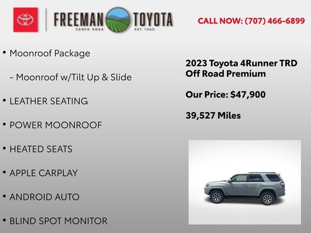 2023 Toyota 4Runner TRD Off Road Premium 4WD