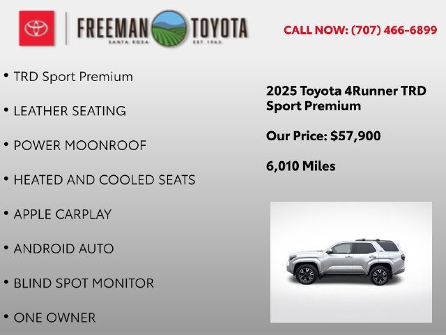 2025 Toyota 4Runner TRD Sport Premium 4WD