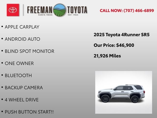 2025 Toyota 4Runner SR5 4WD