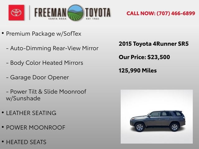 2015 Toyota 4Runner RWD 4dr V6 SR5