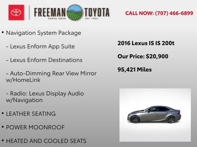 2016 Lexus IS 200t 4dr Sdn