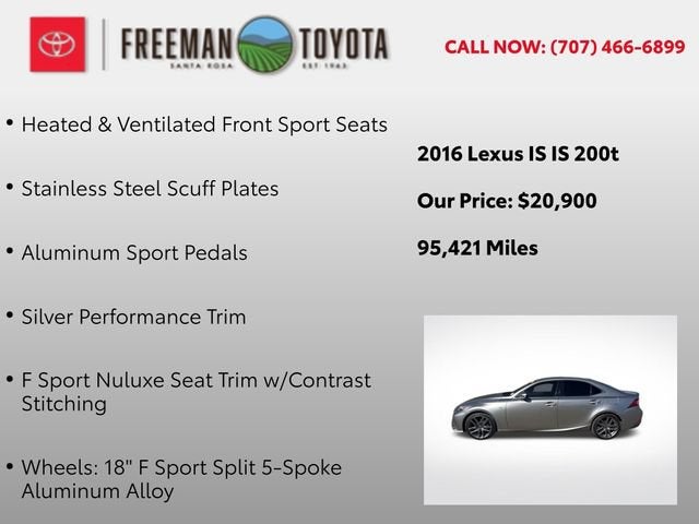 2016 Lexus IS 200t 4dr Sdn