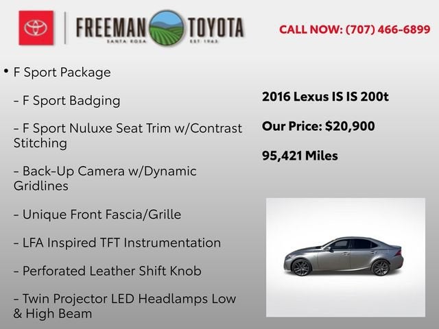 2016 Lexus IS 200t 4dr Sdn