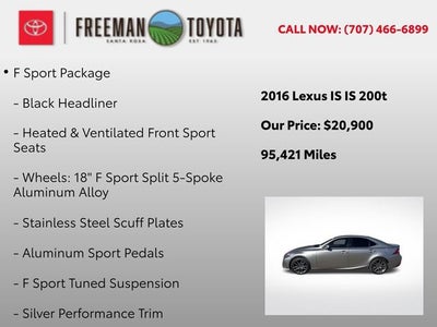 2016 Lexus IS 200t 4dr Sdn
