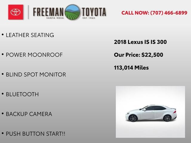 2018 Lexus IS IS 300