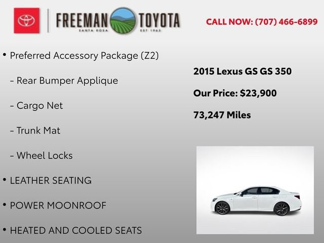2015 Lexus GS 350 4dr Sdn RWD