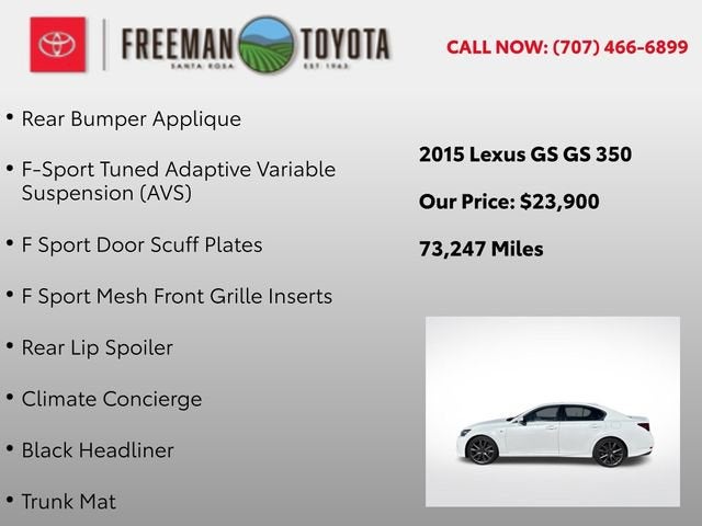 2015 Lexus GS 350 4dr Sdn RWD