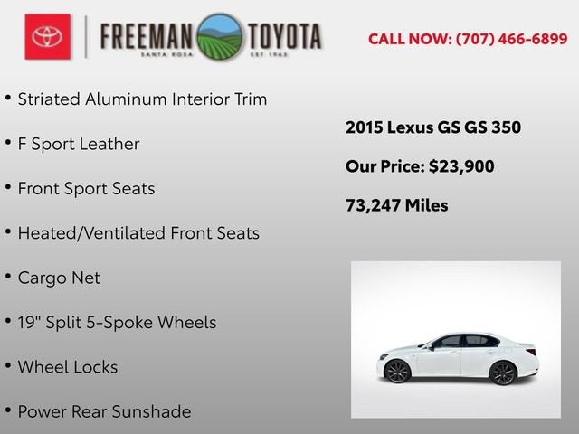2015 Lexus GS 350 4dr Sdn RWD