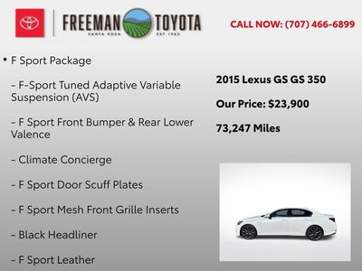 2015 Lexus GS 350 4dr Sdn RWD