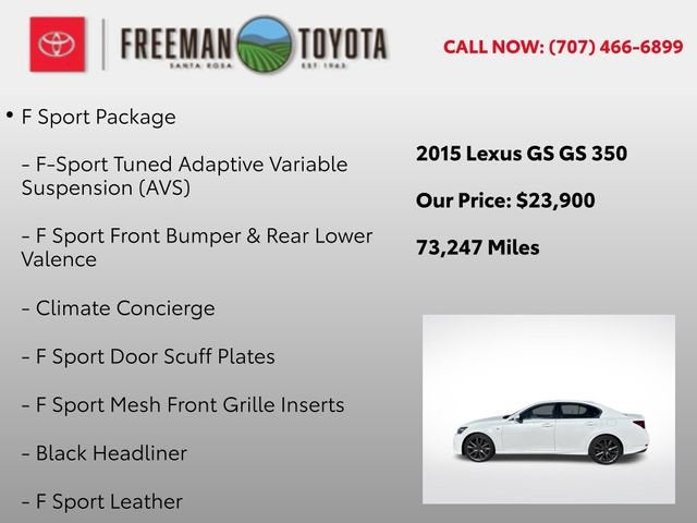 2015 Lexus GS 350 4dr Sdn RWD