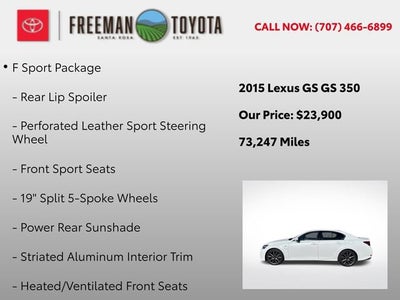 2015 Lexus GS 350 4dr Sdn RWD