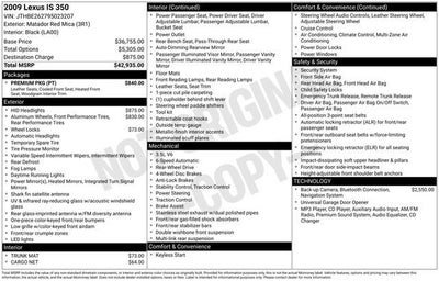 2009 Lexus IS 350 4dr Sport Sdn Auto