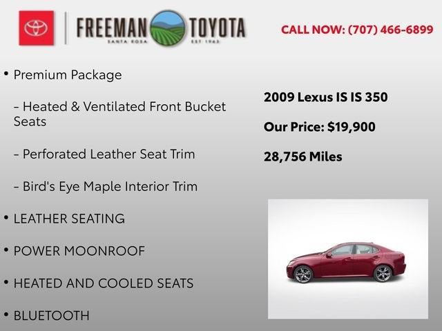 2009 Lexus IS 350 4dr Sport Sdn Auto