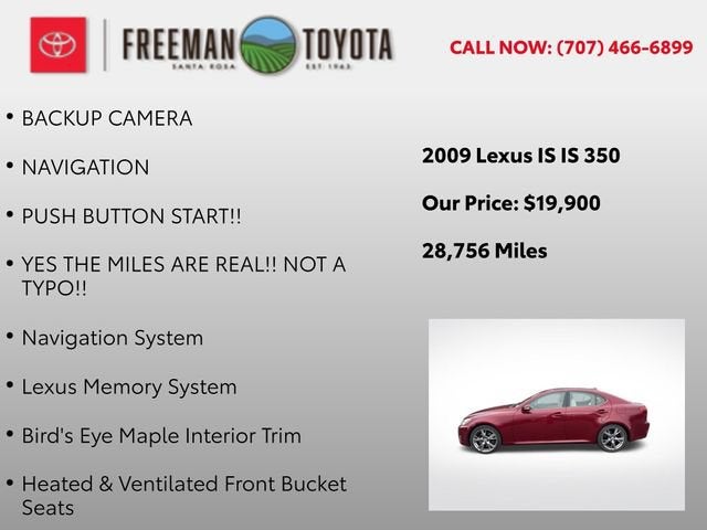 2009 Lexus IS 350 4dr Sport Sdn Auto