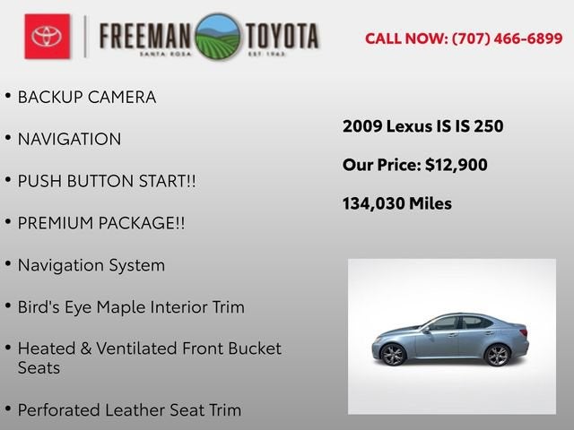 2009 Lexus IS 250 4dr Sport Sdn Auto RWD