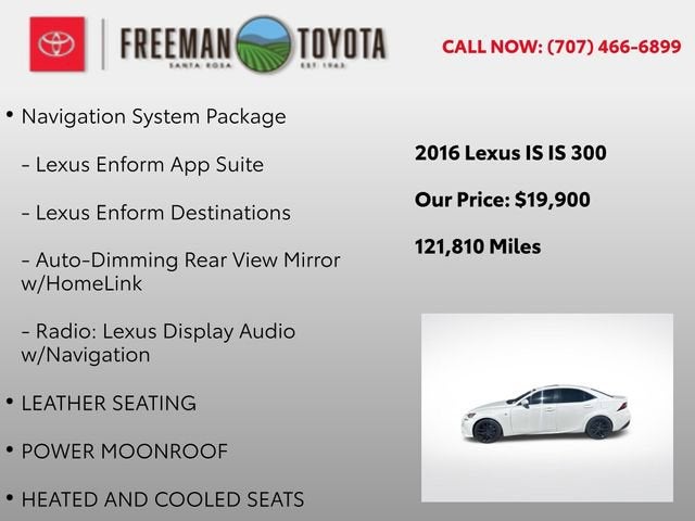 2016 Lexus IS 300 4dr Sdn AWD