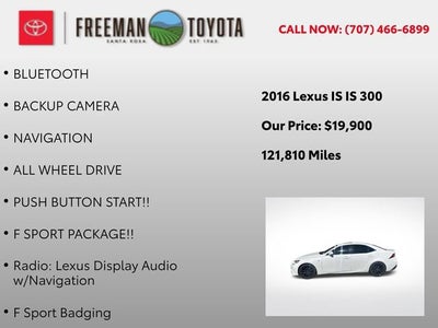 2016 Lexus IS 300 4dr Sdn AWD