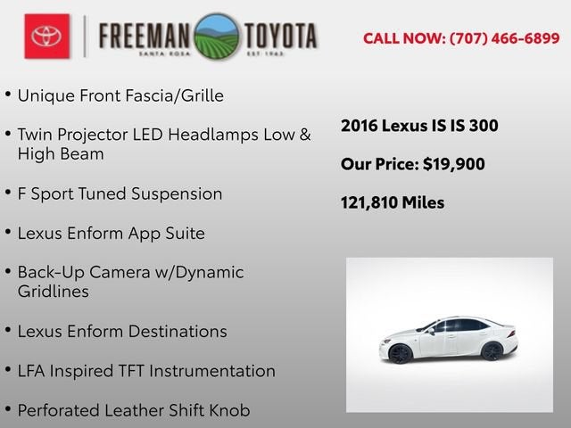 2016 Lexus IS 300 4dr Sdn AWD