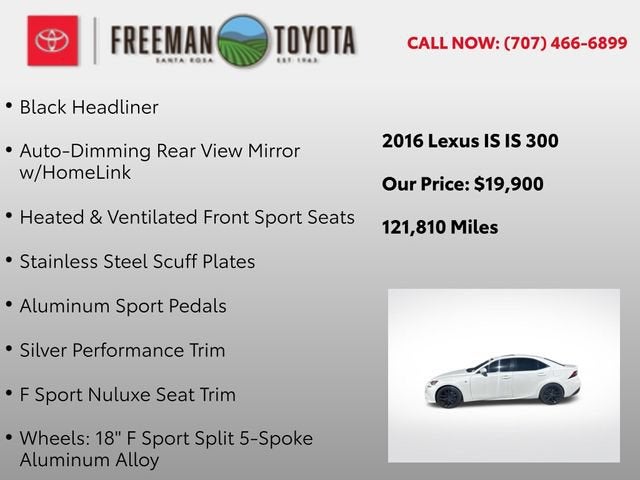 2016 Lexus IS 300 4dr Sdn AWD