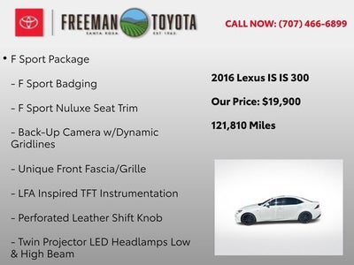 2016 Lexus IS 300 4dr Sdn AWD