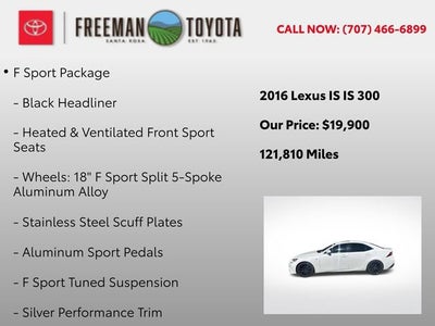 2016 Lexus IS 300 4dr Sdn AWD