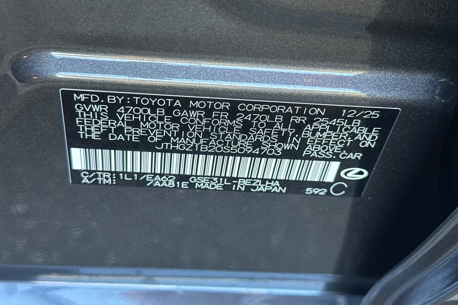 2025 Lexus IS IS 350 F SPORT RWD