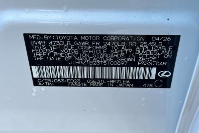 2026 Lexus IS IS 350 F SPORT RWD