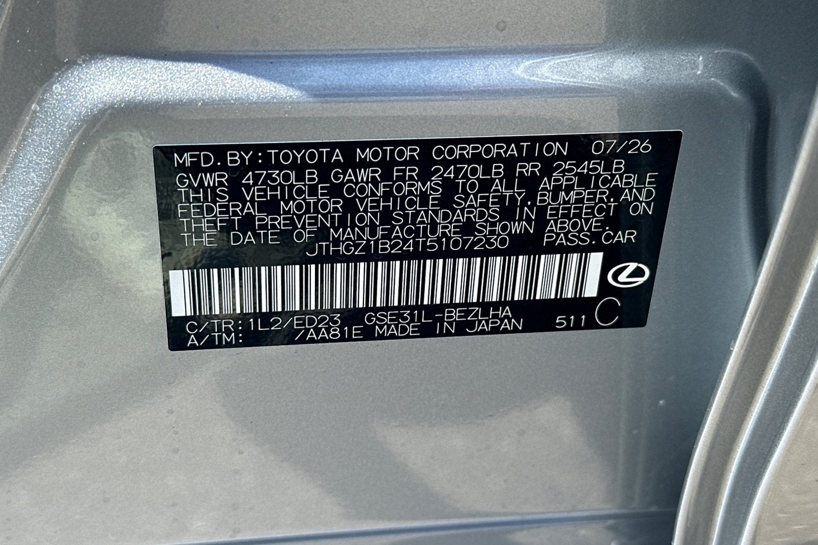 2026 Lexus IS IS 350 F SPORT RWD